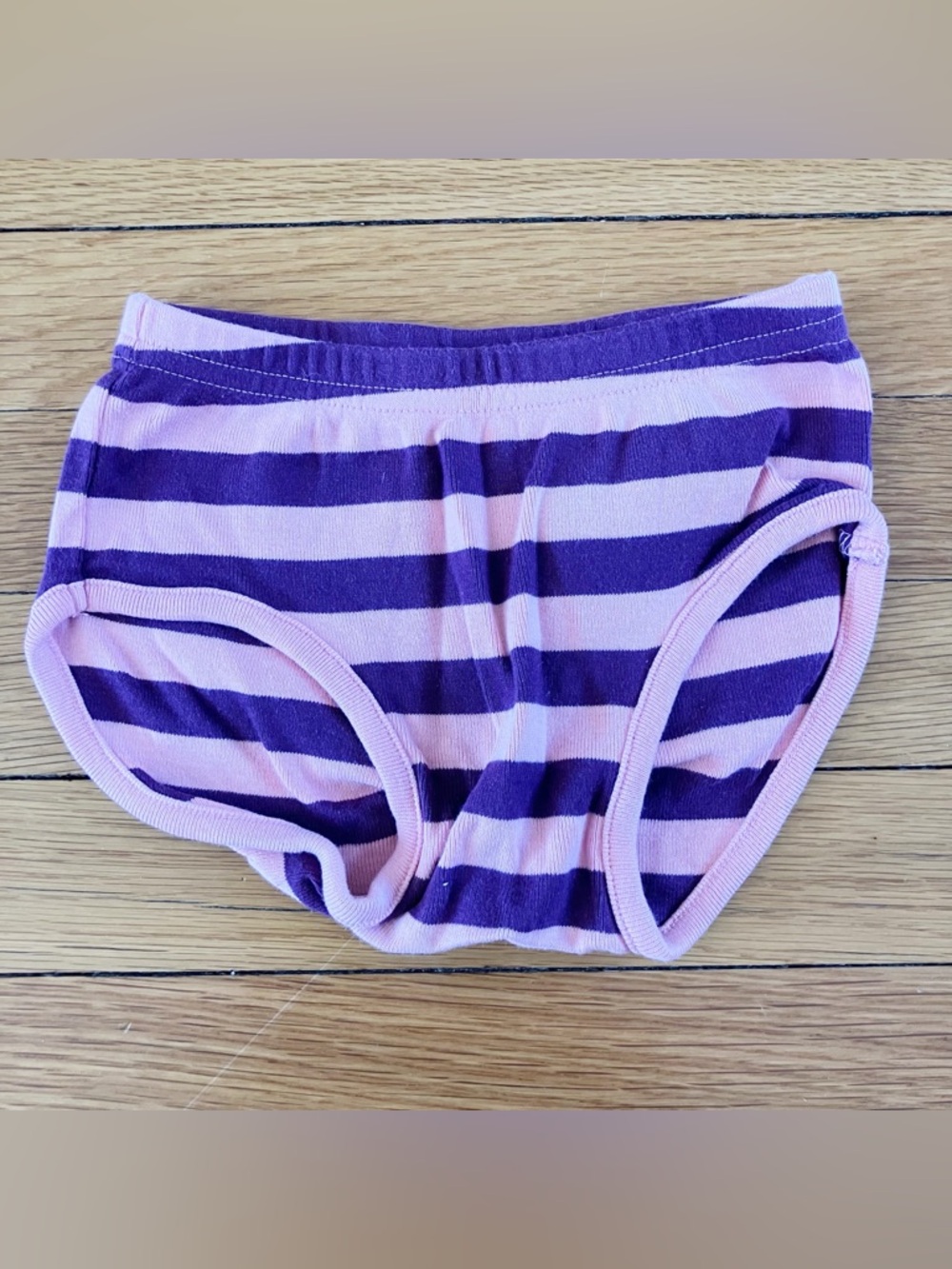 Hanna Andersson Pink Purple Stripe Cotton Diaper Cover Shorts 85 2T
